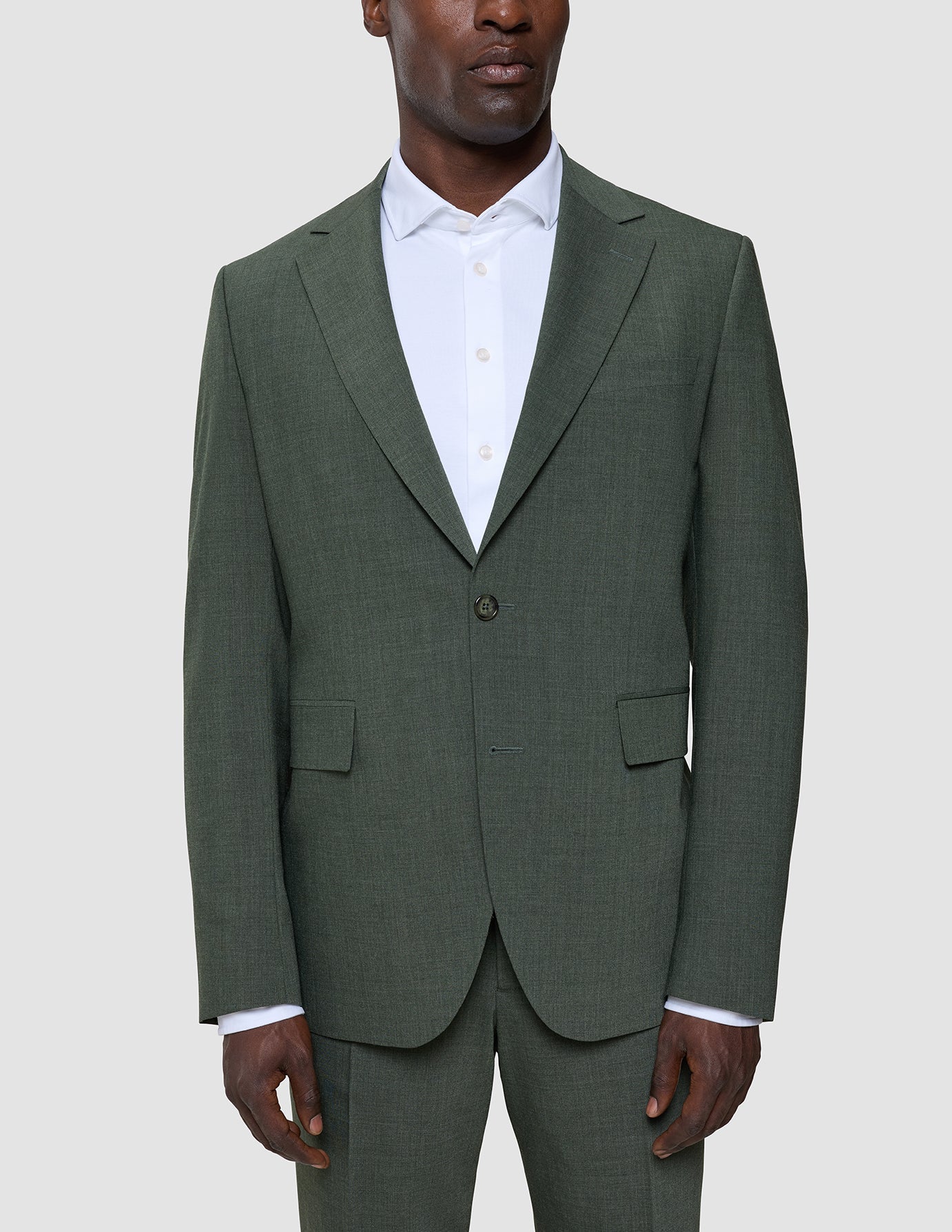 Tech Wool Blazer Green Night Slim